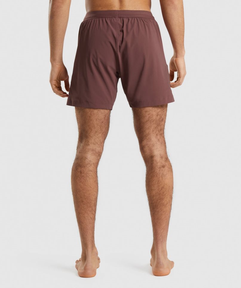 Men's Gymshark Studio Shorts Brown | NZ 3WCILU